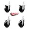 Service Caster 4 Inch Hard Rubber Swivel 7/8 Inch Square Stem Caster Total Lock Brakes, 2PK SCC-SQTTL20S414-HRS-78-2-S-2 - alternate 1